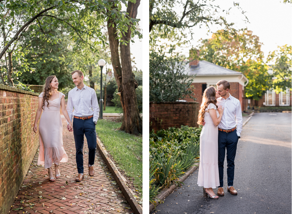 Engagement Photoshoot at the Lawn on UVA Grounds - Hunter and Sarah Photography