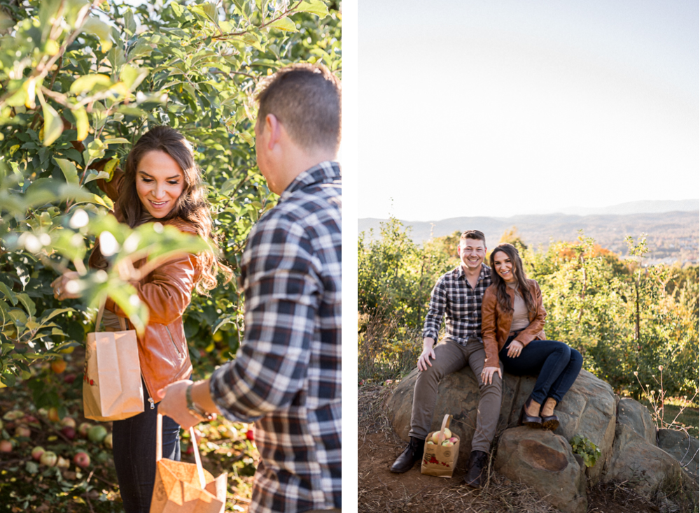 Apple-Picking Engagement Session at Carter Mountain Apple Orchard