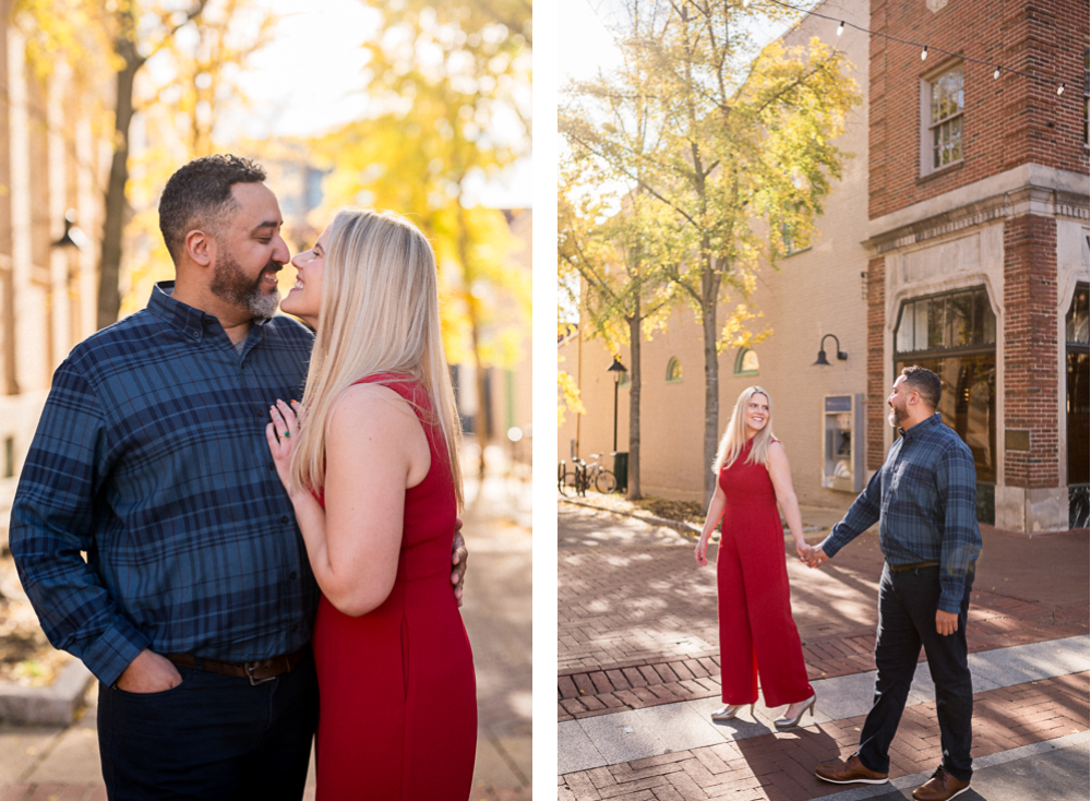 Fall Downtown Mall and Boar's Head Engagement Session - Hunter and Sarah Photography