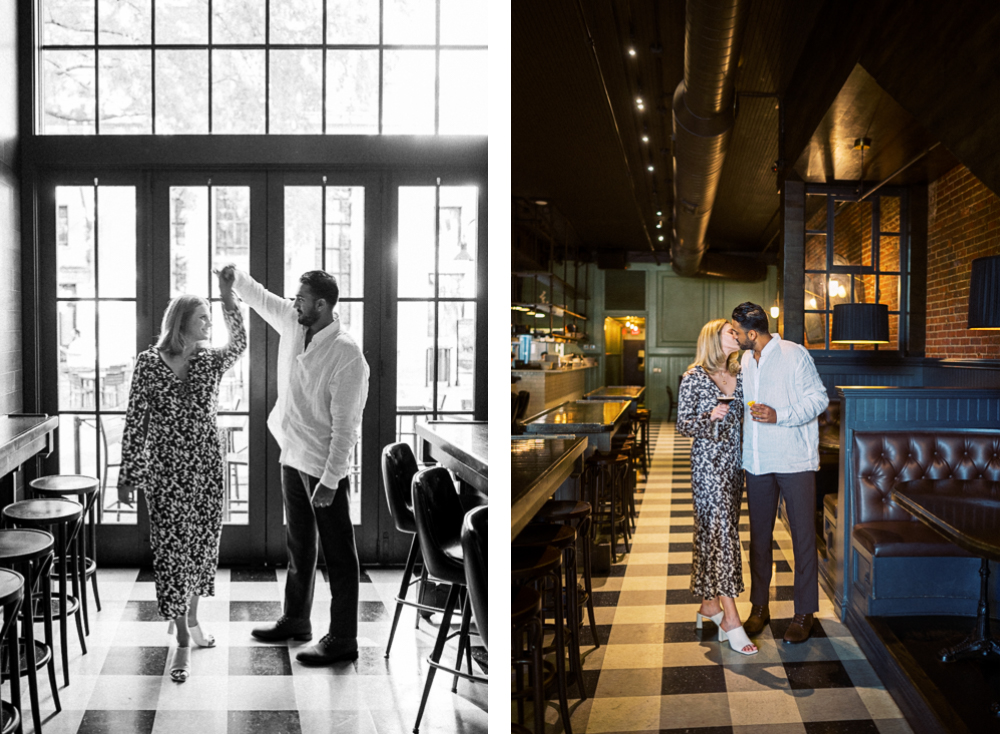 The Fitzroy Bar Engagement Session - Hunter and Sarah Photography