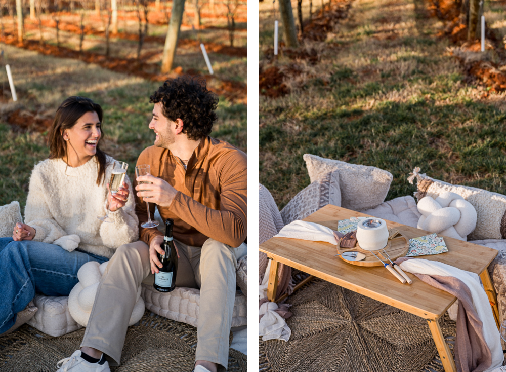 Surprise Engagement at Pollak Vineyards - Hunter and Sarah Photography