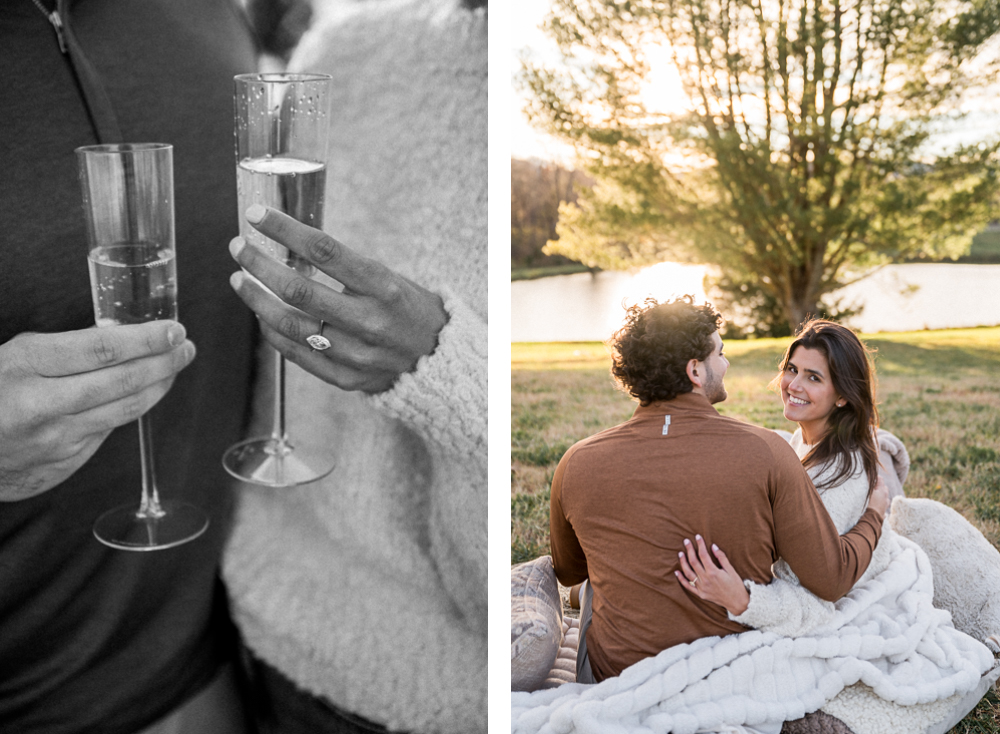 Fall Pollak Vineyards Surprise Proposal - Hunter and Sarah Photography