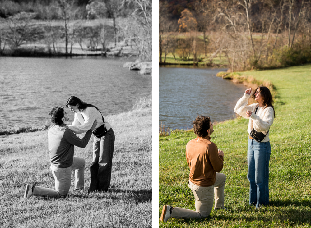 Surprise Engagement at Pollak Vineyards - Hunter and Sarah Photography