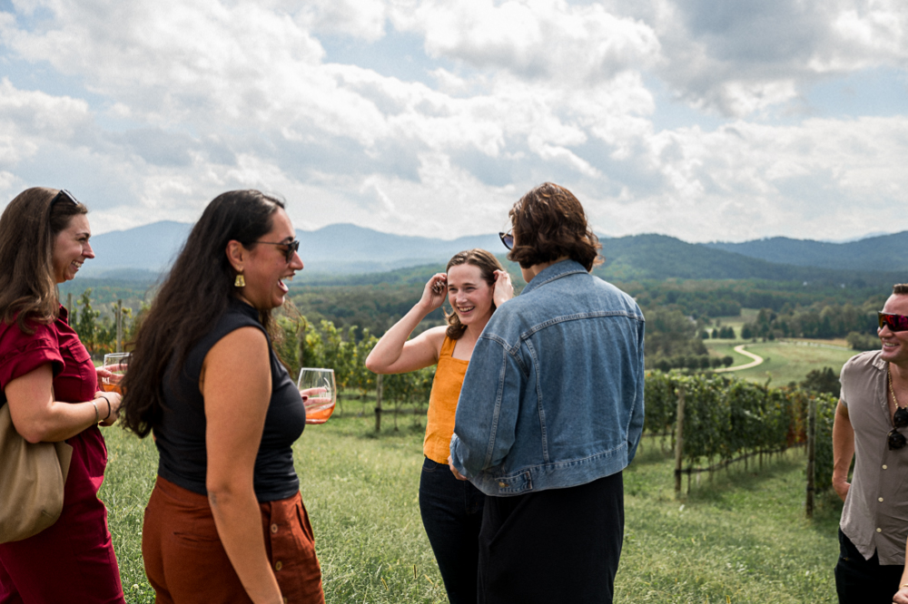 Lesbian Couple Engagement at Hazy Mountain Vineyards - Hunter and Sarah Photography