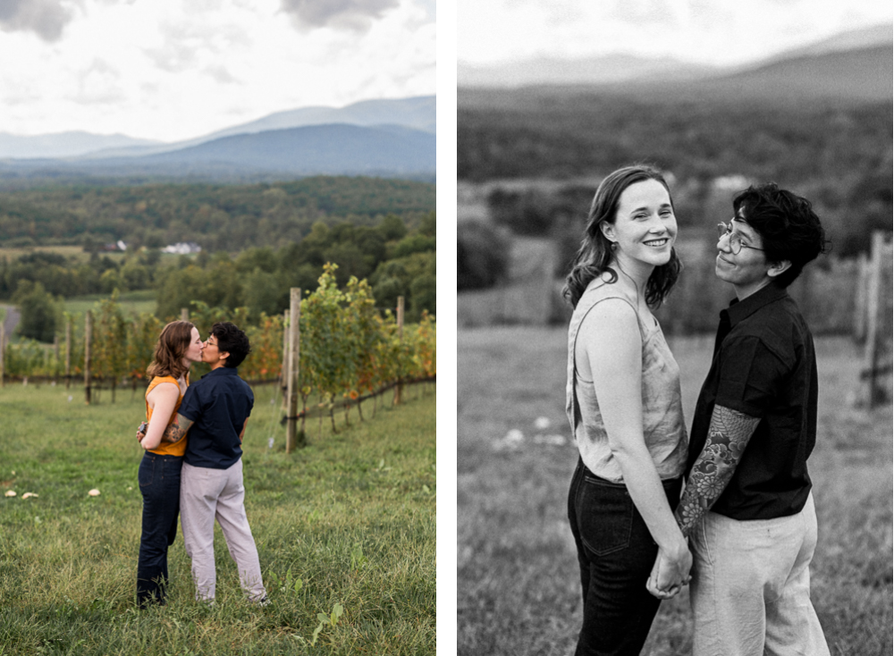 Lesbian Couple Engagement at Hazy Mountain Vineyards - Hunter and Sarah Photography