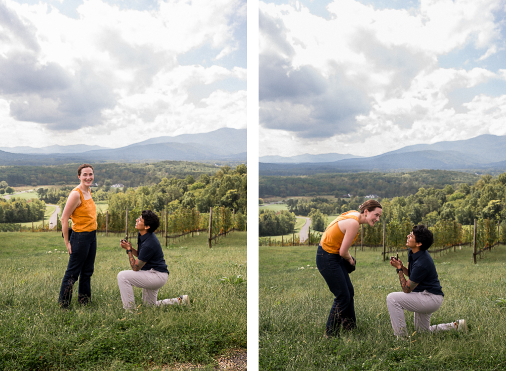 Lesbian Couple Engagement at Hazy Mountain Vineyards - Hunter and Sarah Photography