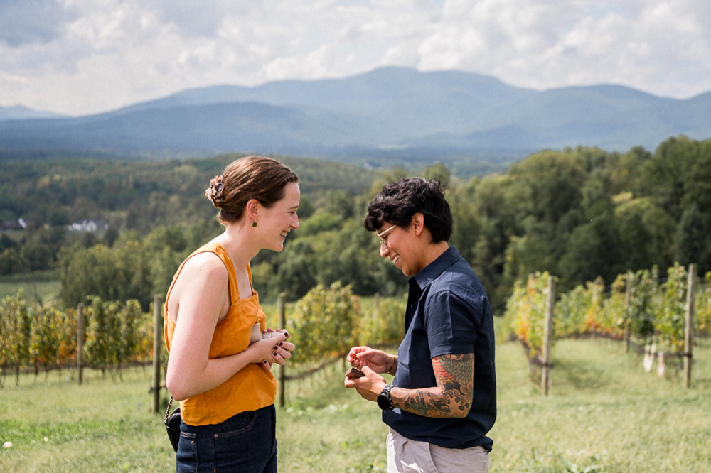 Lesbian Couple Engagement at Hazy Mountain Vineyards - Hunter and Sarah Photography