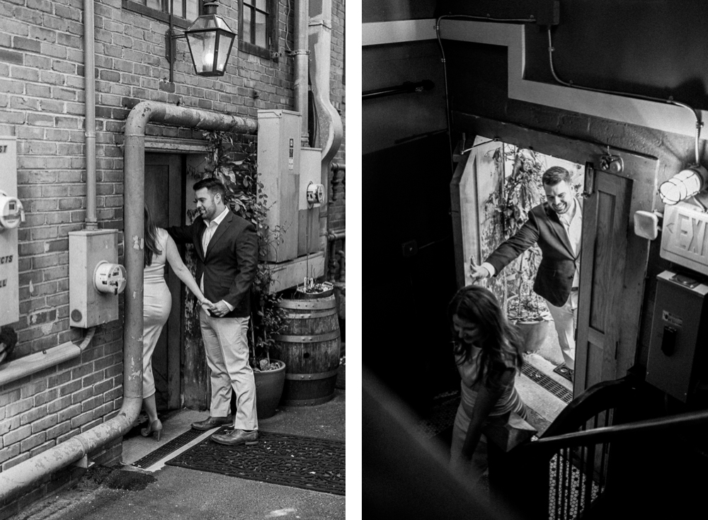 Speakeasy Bar Engagement Session - Hunter and Sarah Photography