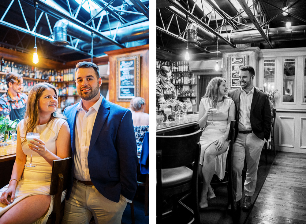 Speakeasy Bar Engagement Session - Hunter and Sarah Photography