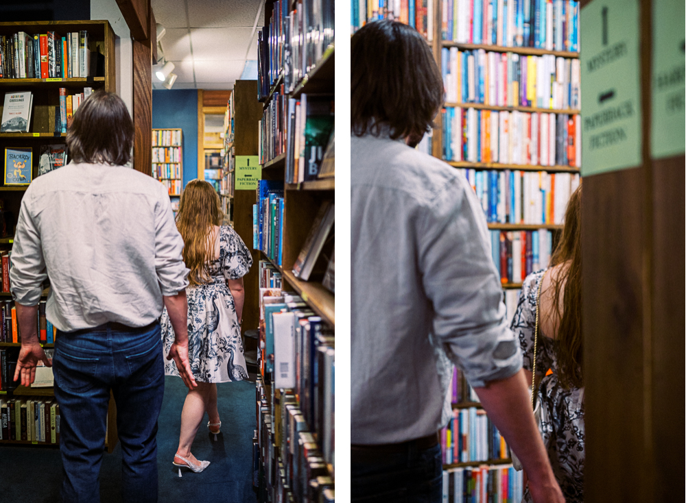 Bookstore Lifestyle Engagement Session - Hunter and Sarah Photography