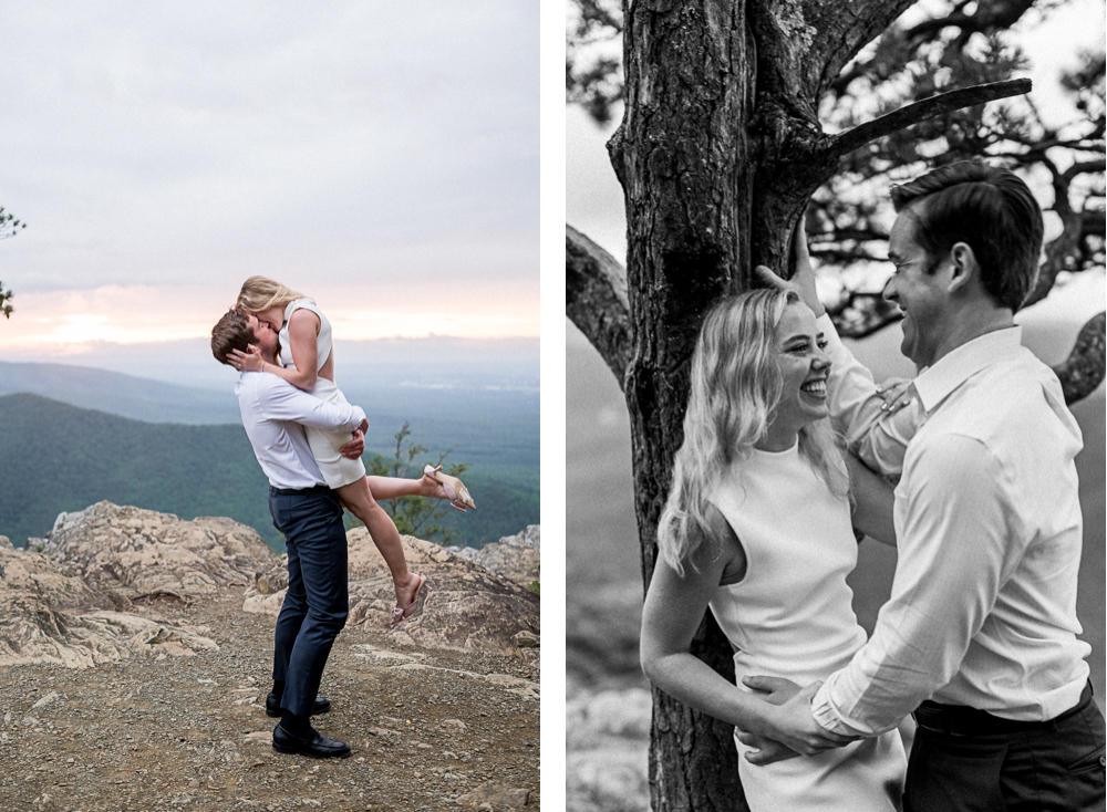 Rainy Engagement Session at Swannanoa Palace and Raven's Roost Overlook - Hunter and Sarah Photography