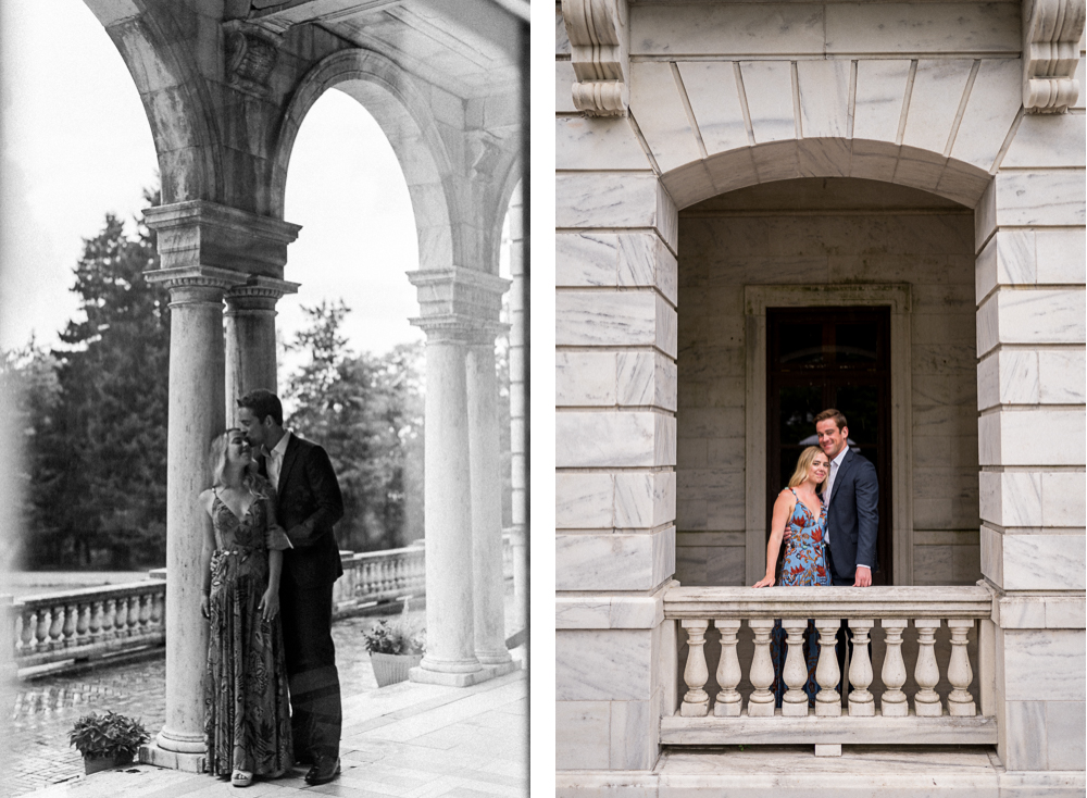Rainy Engagement Session at Swannanoa Palace and Raven's Roost Overlook - Hunter and Sarah Photography