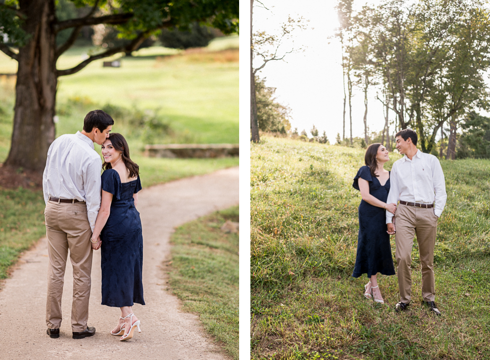 Natural fall engagement session at the Boar's Head - Hunter and Sarah Photography