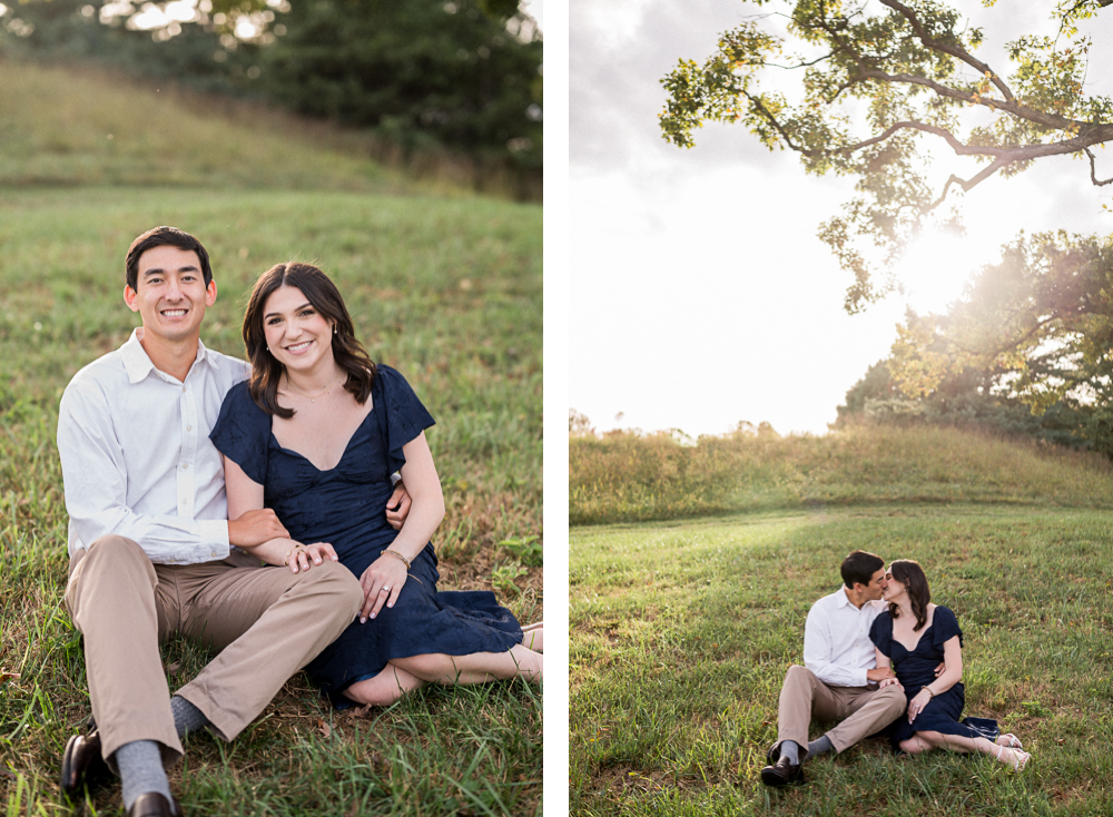 Natural fall engagement session at the Boar's Head - Hunter and Sarah Photography