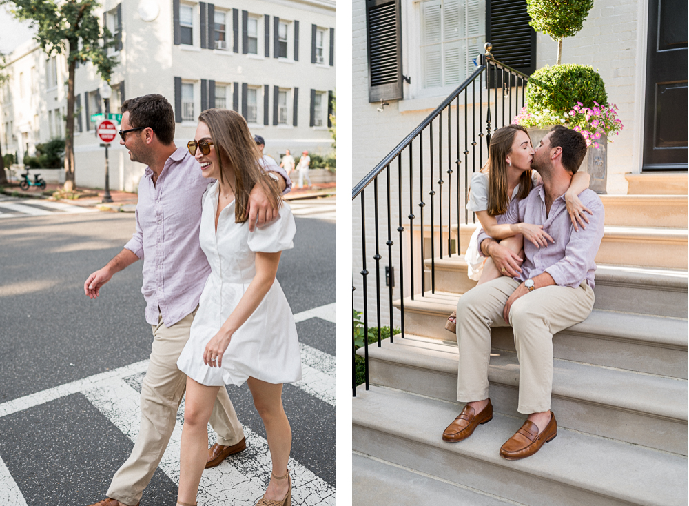 Georgetown Washington DC Engagement Photoshoot - Hunter and Sarah Photography